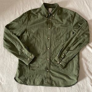 Men’s Olive Casual Cotton Shirt